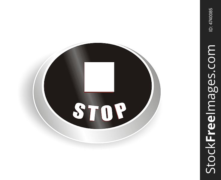 Nice black stop button