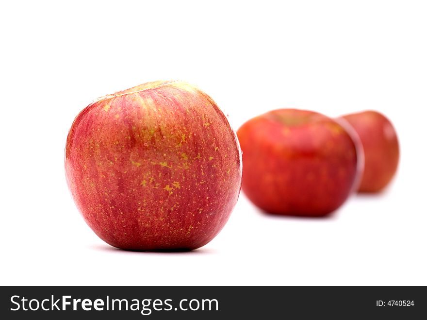 Fresh Apples On White