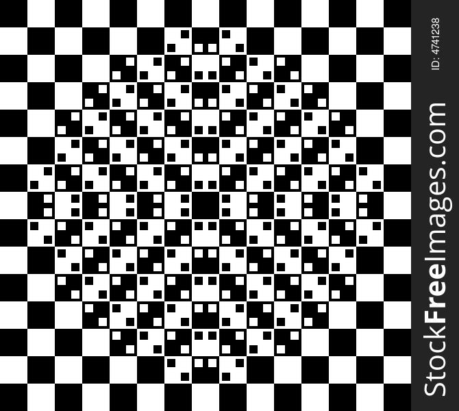 Black and white tiles with 3d effect. Black and white tiles with 3d effect