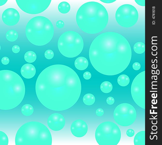Water as seamless texture with abstract balls. Water as seamless texture with abstract balls