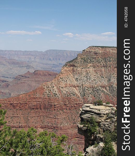 Rock face at grand canyon