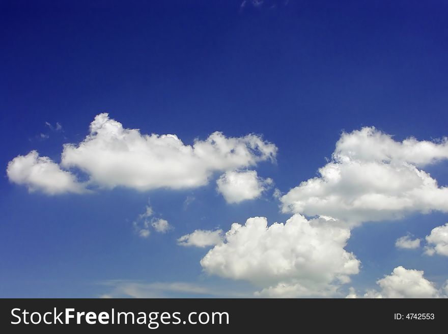 Spring Cloudscape with Realistic Color. Spring Cloudscape with Realistic Color