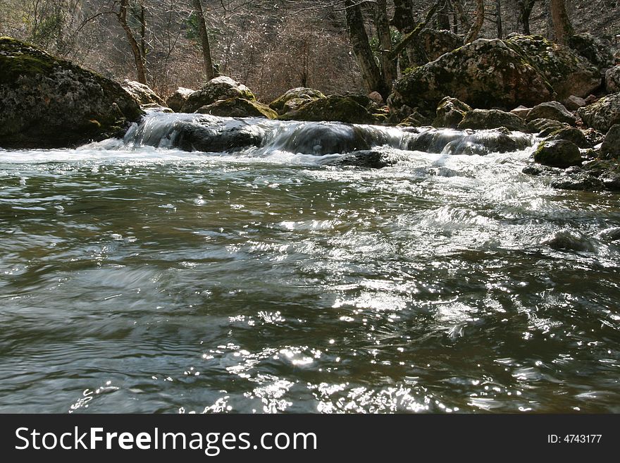 Beautiful Mountain river in Crimea