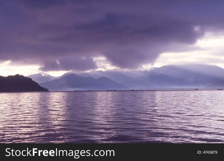 Lugu Lake sunrise