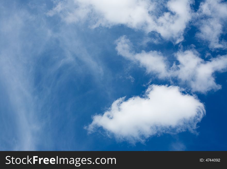 Summer sky with clouds, abstract background/