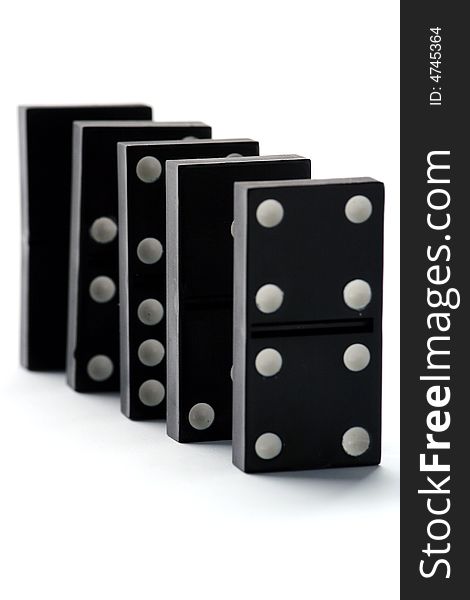 Dominoes isolated in white