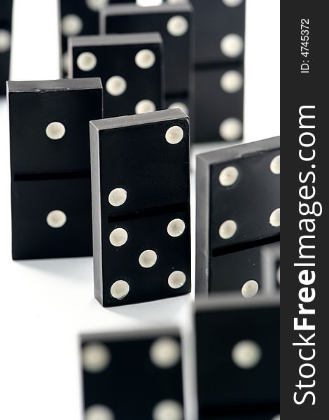 Dominoes Isolated In White