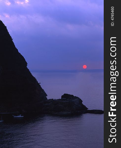 The befoer sunset quiet sea in West Izu. The befoer sunset quiet sea in West Izu