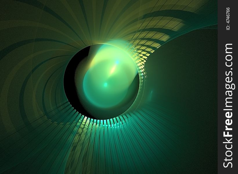 Glowing ball with fractal rays