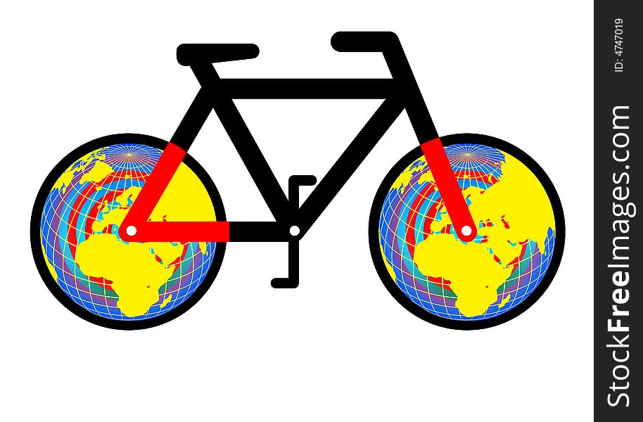 Both globe attached as a cycle wheel. Both globe attached as a cycle wheel