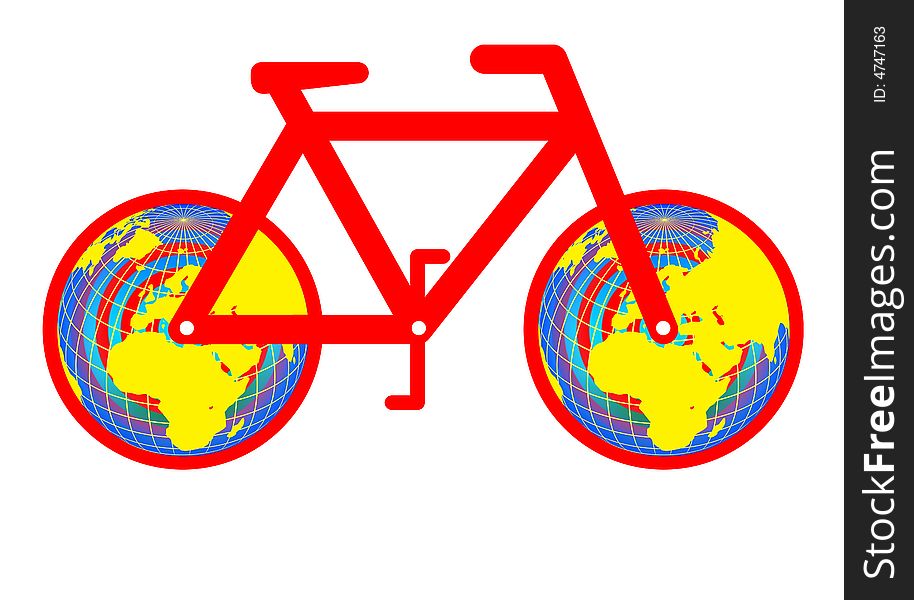 Both globe attached as a cycle wheel. Both globe attached as a cycle wheel