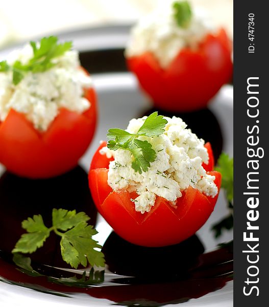 Tomatoes Stuffed with Feta high resolution image
