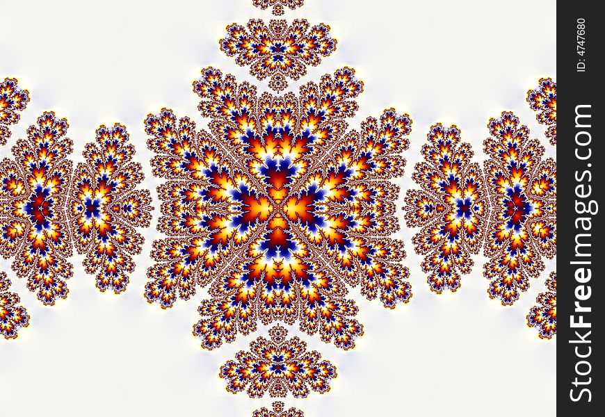 Colorful designed fractal resembling flowers. Colorful designed fractal resembling flowers