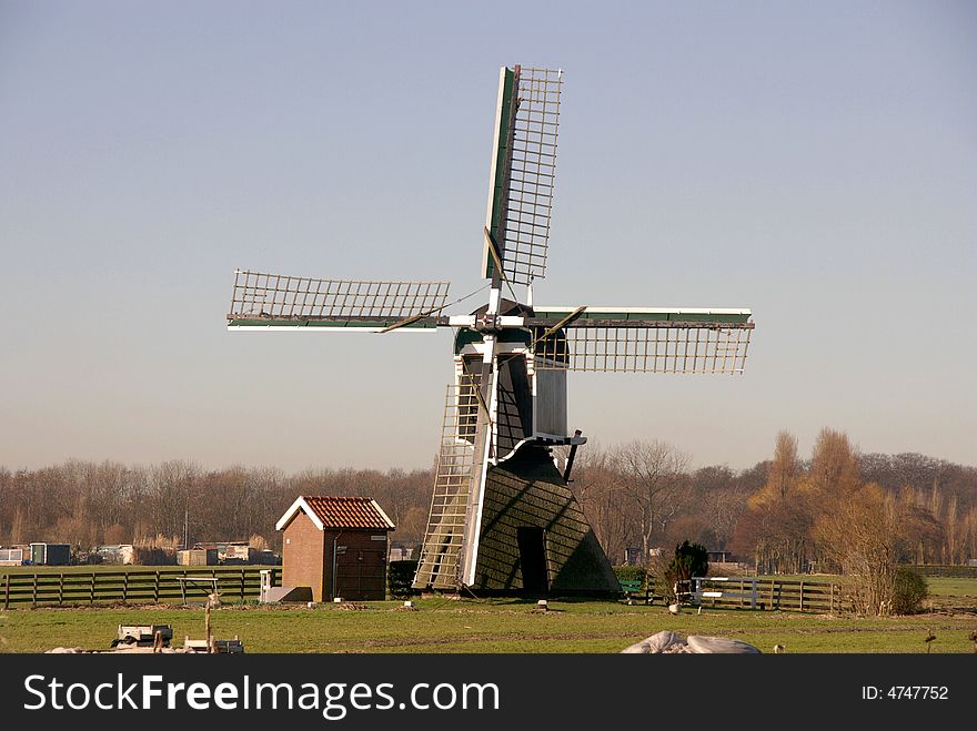 A wind mill at the countryside