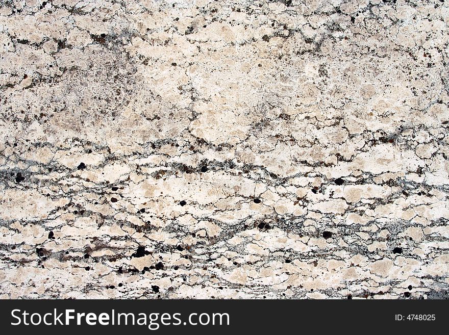 Detail of cracked marble wall