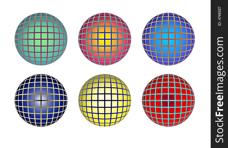 Colorful logos looking like a globe. Colorful logos looking like a globe