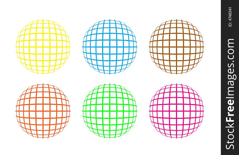 Colorful logos looking like a globe. Colorful logos looking like a globe