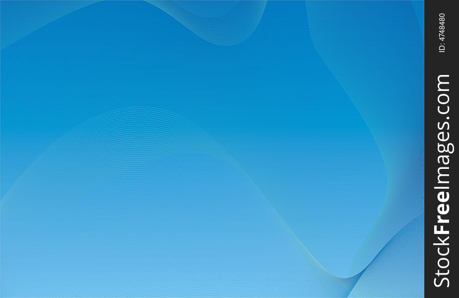 Abstract blue background with curves and lines