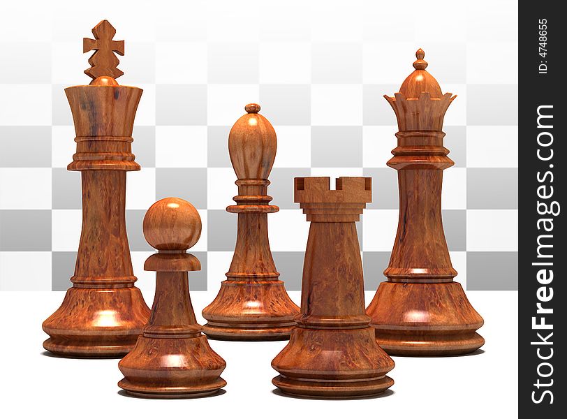 Several chess figures on board