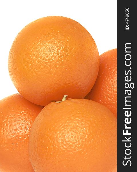 Oranges On White