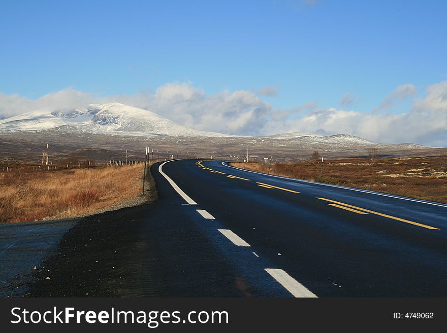 Streets, Mountains and Fjord in Norway