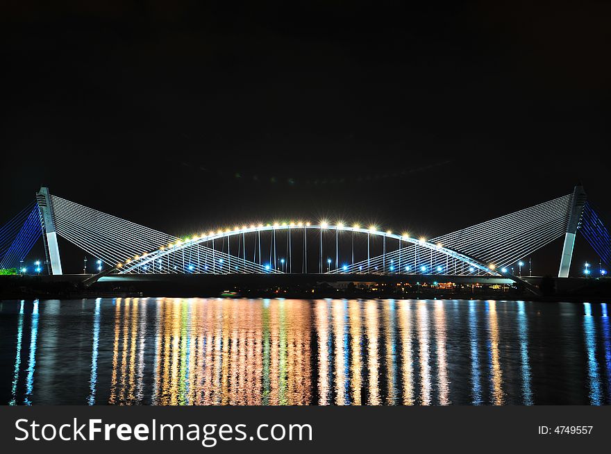 Modern day bridge in putrajaya. Modern day bridge in putrajaya