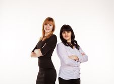 Two Young Beautiful Business Women Royalty Free Stock Images Two Young Beautiful Business Women Royalty Free Stock Images