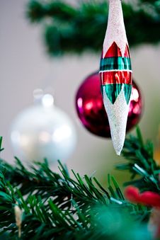 Christmas Ornament Hanging From A Christmas Tree Stock Photography Christmas Ornament Hanging From A Christmas Tree Stock Photography
