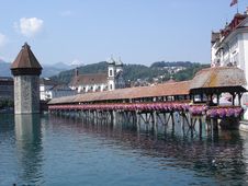 Chapel Bridge In Lucerne, Swit Royalty Free Stock Photo Chapel Bridge In Lucerne, Swit Royalty Free Stock Photo