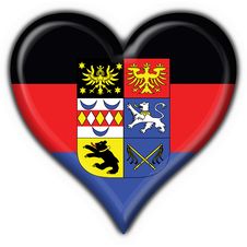 East Frisia Button Flag Heart Shape Royalty Free Stock Photo