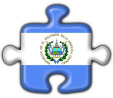 El Salvador Button Flag Puzzle Shape Stock Images