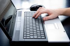 Male Hand Pushing The Enter Button Royalty Free Stock Photography Male Hand Pushing The Enter Button Royalty Free Stock Photography
