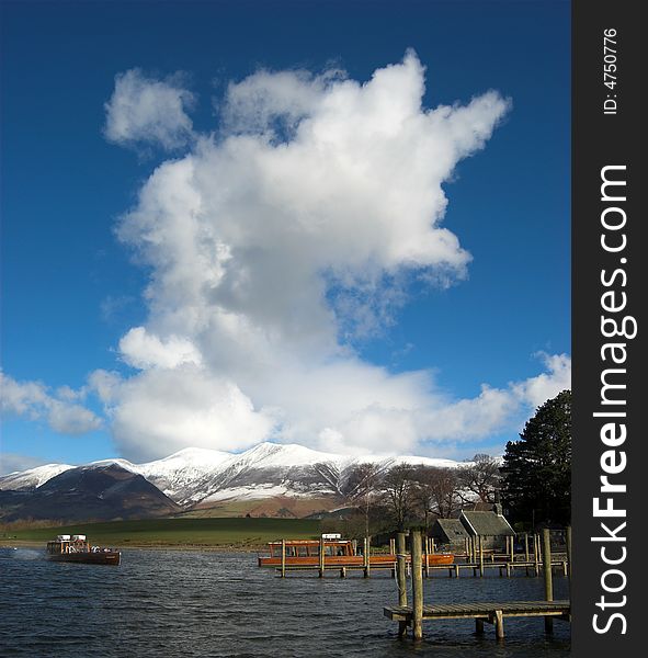 Sailing on the lake in Cumbria