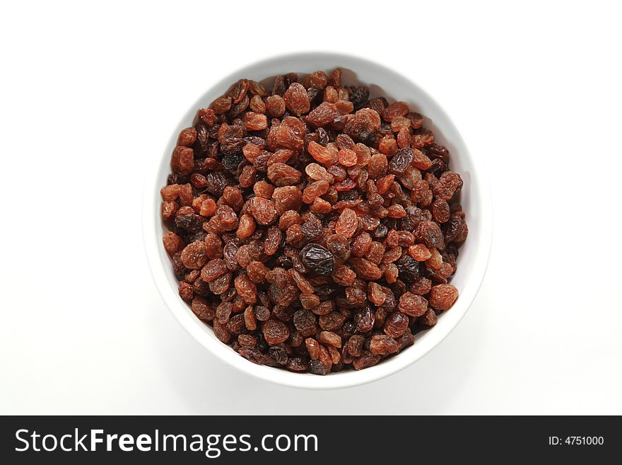 A bowl full of juicy sultanas. A bowl full of juicy sultanas