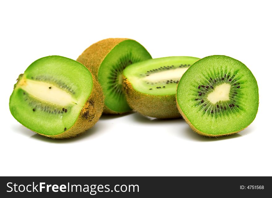 Kiwi fruit on a white background. Isolation on white. Kiwi fruit on a white background. Isolation on white.