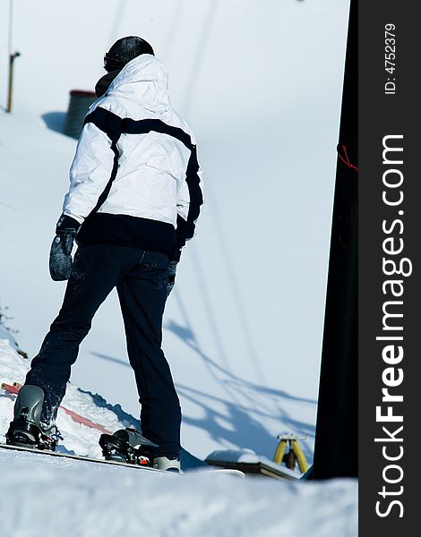 A Person Enjoying Snowboarding