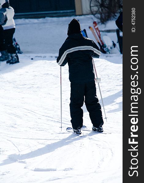 A Person Enjoying Skiing