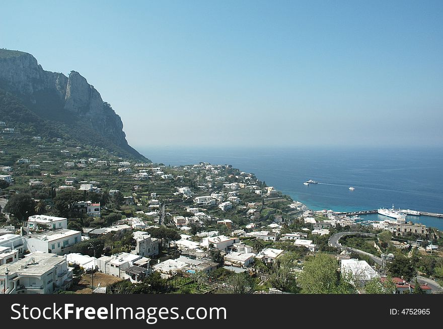 View of Italian Estates in Capri