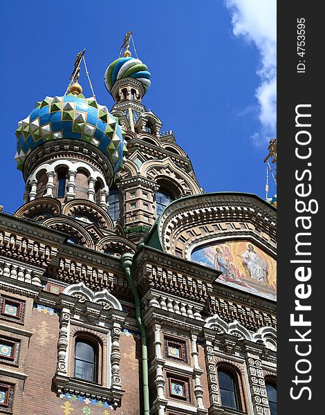 The cathedral in St. Petersburg in summer. The cathedral in St. Petersburg in summer