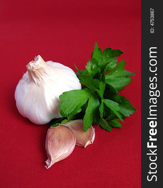 Bouquet of parsley and garlic