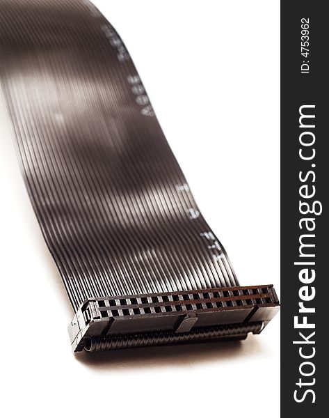 Black computer ribbon cable