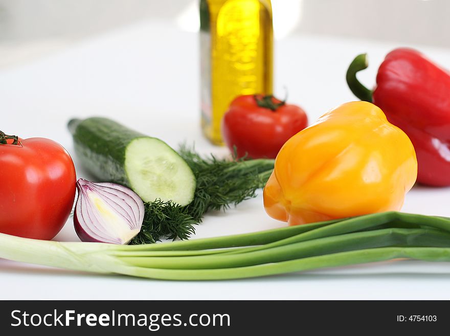 Multi-coloured Vegetables For Salad