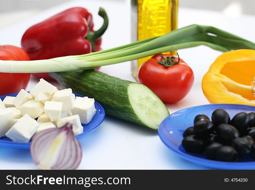 Multi-coloured Vegetables For Salad