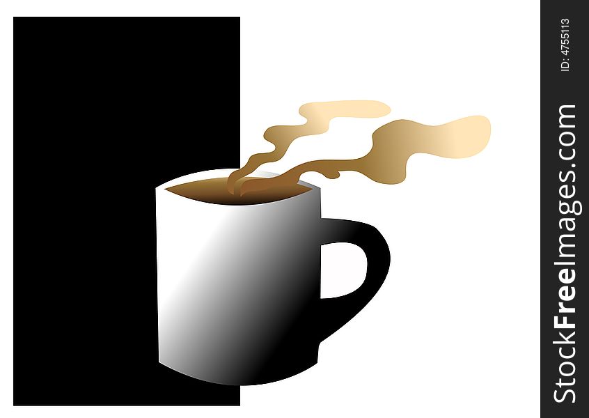 Coffee cup and smoke vector