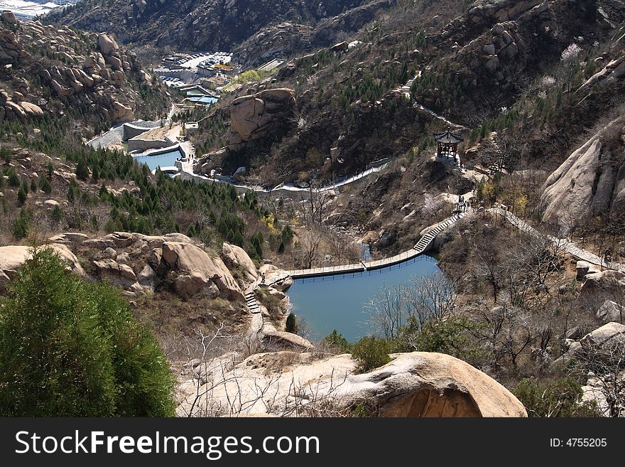 Mountain fountain spring Beijing overlook. Mountain fountain spring Beijing overlook