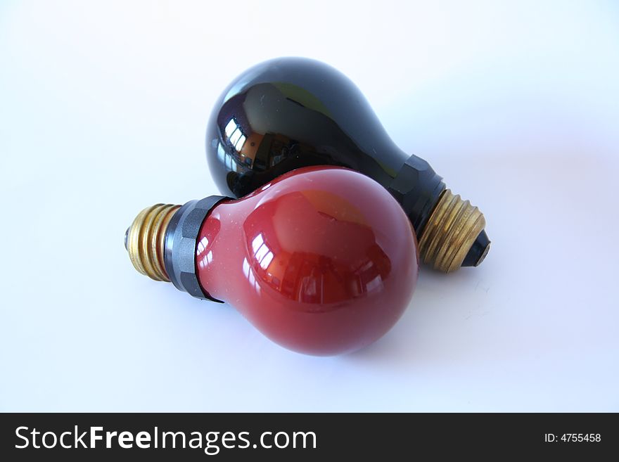 Two original bulb on a background. Two original bulb on a background