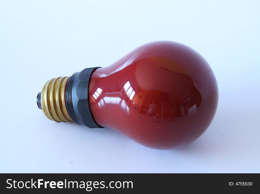 Red bulb isolated on a background