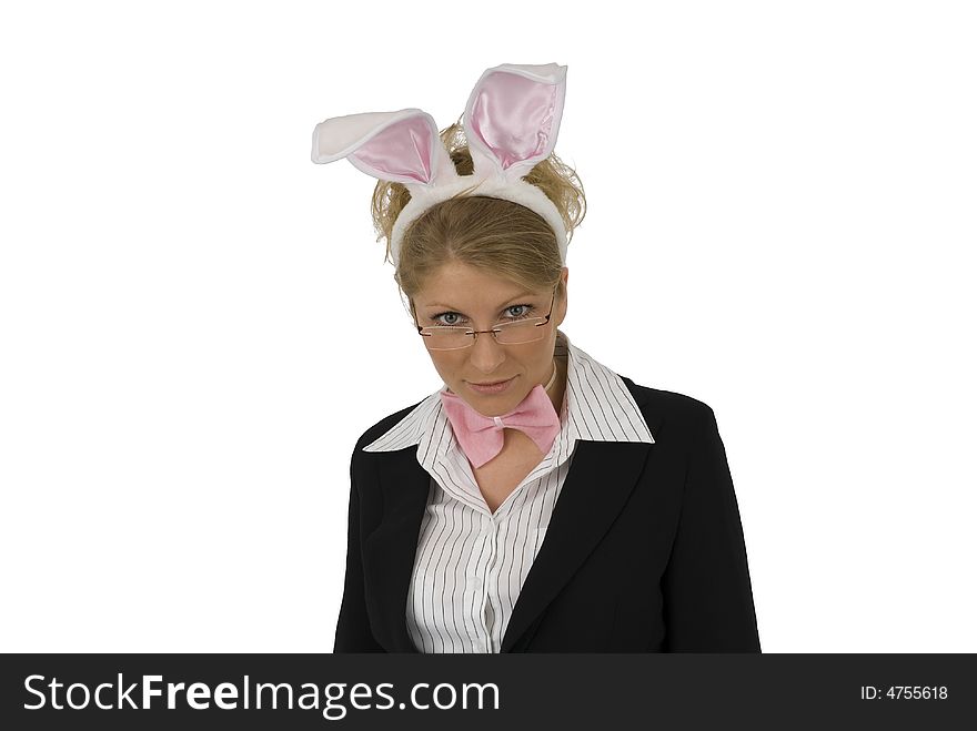 Business Woman As Easter Bunny!
