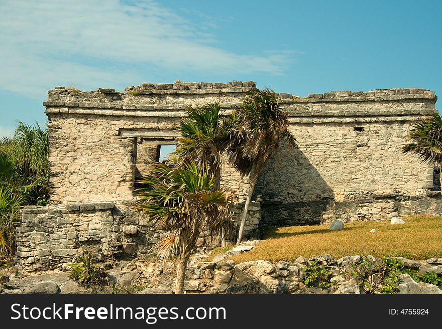 Mayan Ruins located in rural Mexico.