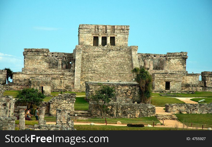 Mayan Temple located in rural Mexico.